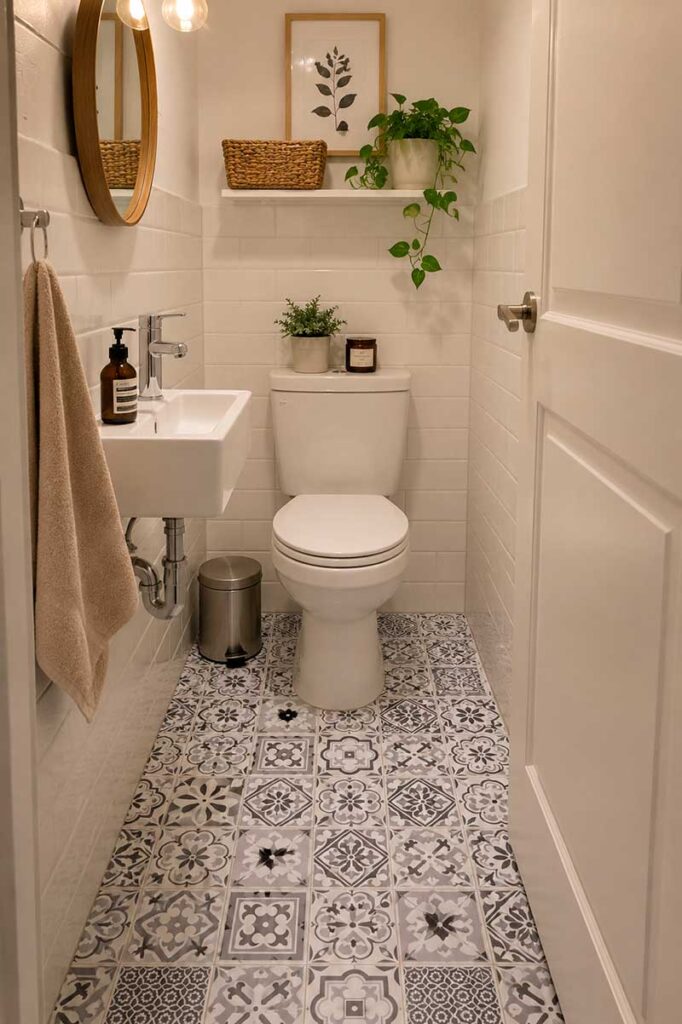 Lavado de cara a un baño cambiando el suelo sin hacer obra